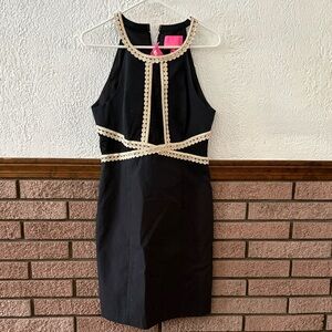 Lilly Pulitzer Black and Cream Formal Dress
